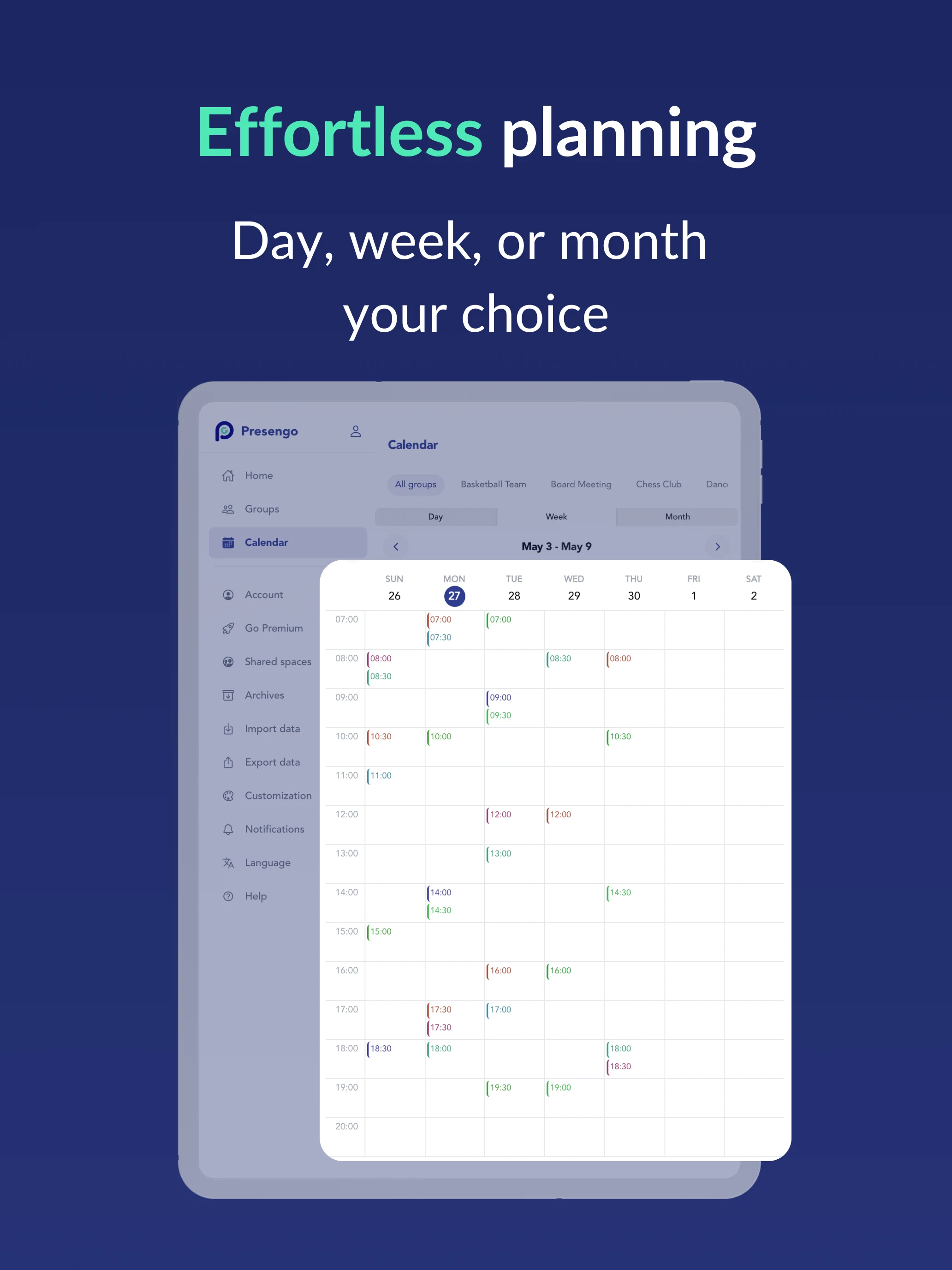 Presengo Attendance Register screenshot