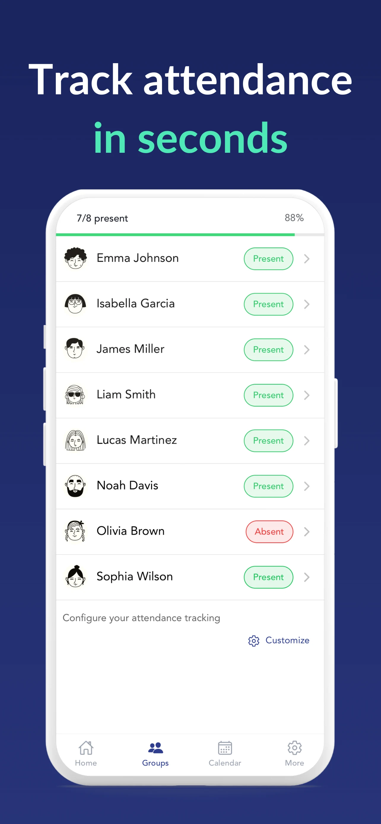 Presengo Attendance Register screenshot